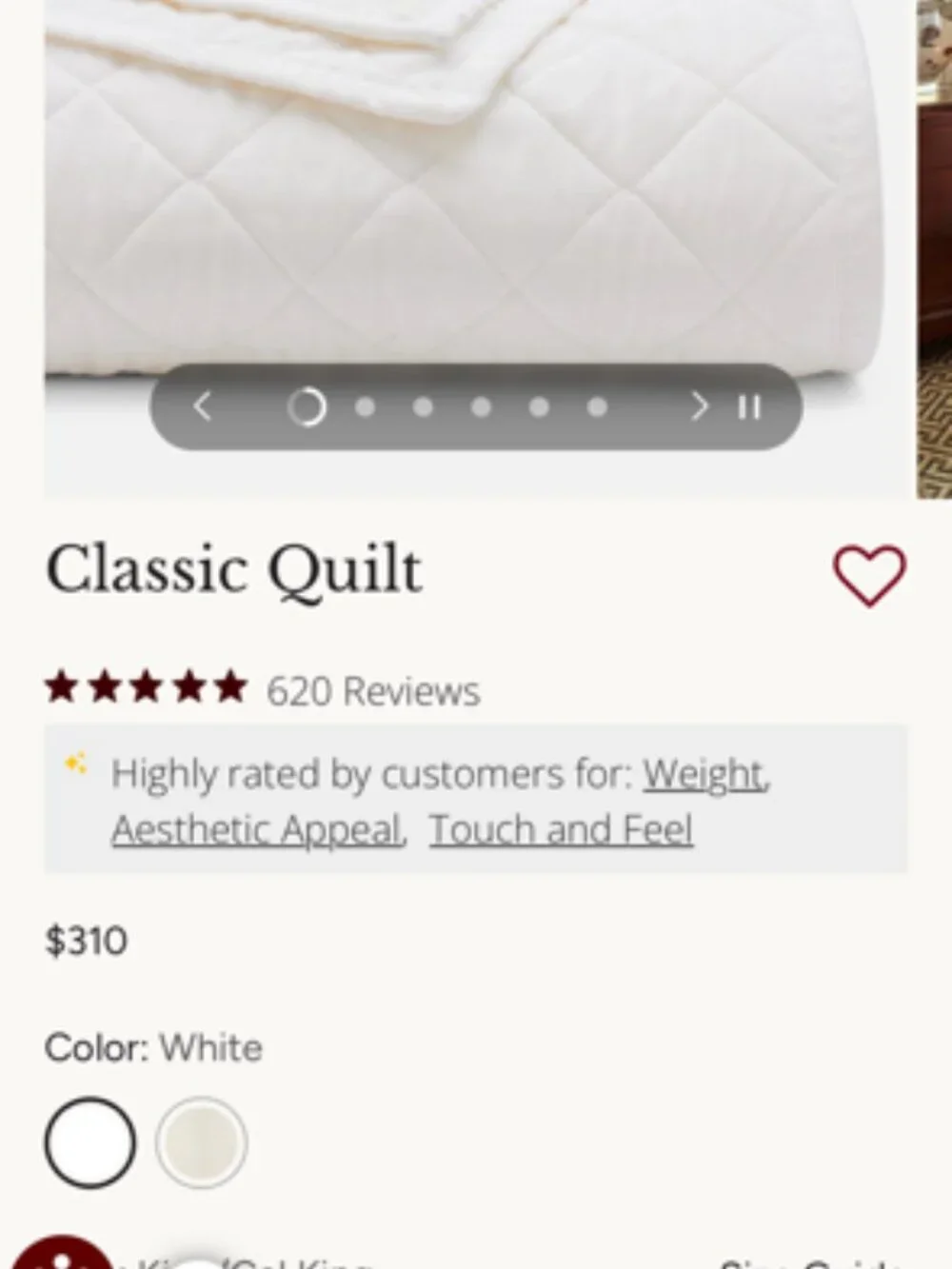 Red Land Cotton King Quilt